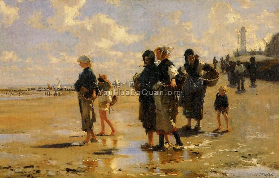 The Oyster Gatherers of Cancale - 约翰·辛格·萨金特